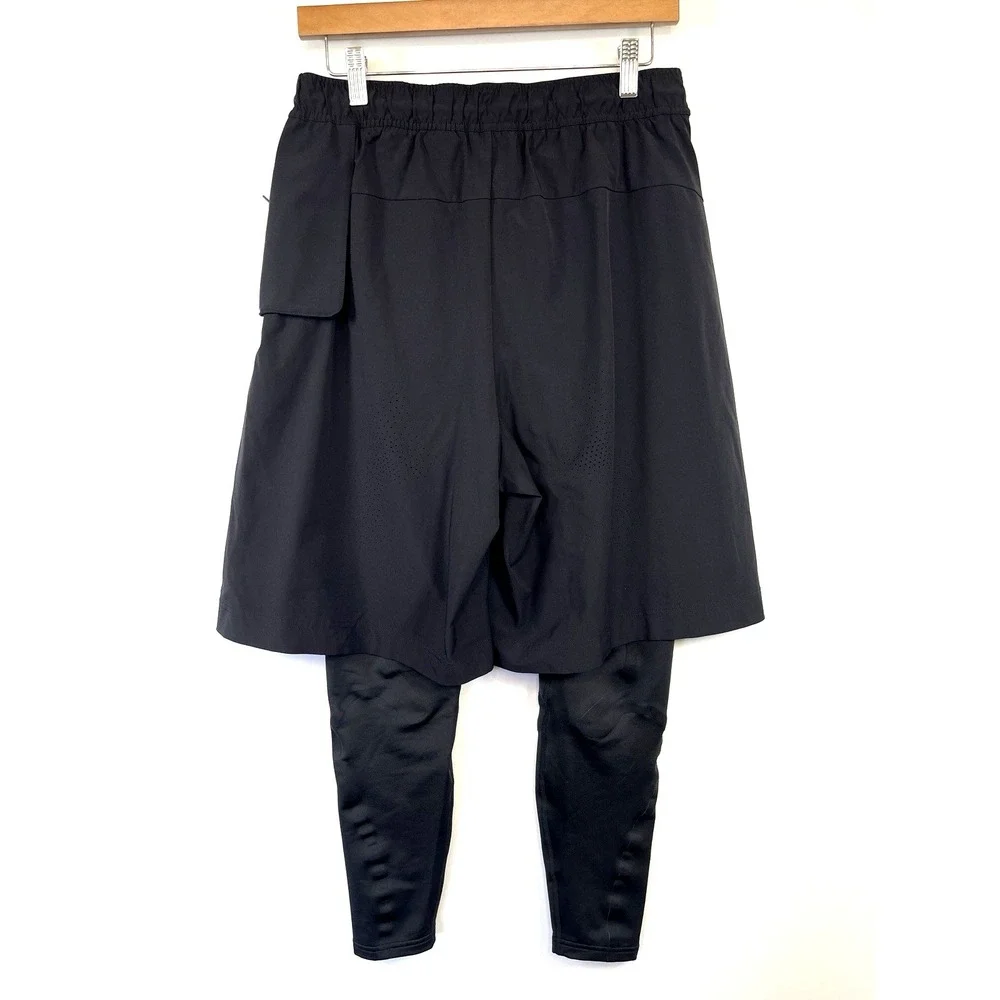 Nike Mens TR Hybrid  2-in-1 Dri-Fit Shorts/Thighs Size M Black‎ Running  849795